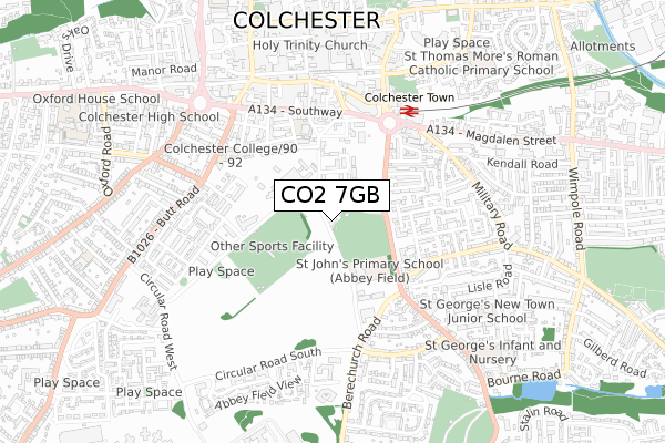 CO2 7GB map - small scale - OS Open Zoomstack (Ordnance Survey)