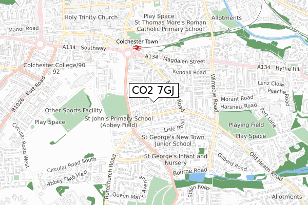 CO2 7GJ map - small scale - OS Open Zoomstack (Ordnance Survey)