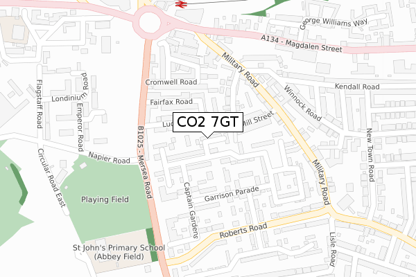 CO2 7GT map - large scale - OS Open Zoomstack (Ordnance Survey)