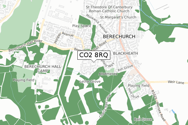 CO2 8RQ map - small scale - OS Open Zoomstack (Ordnance Survey) CO2 8RQ map - small scale - OS Open Zoomstack (Ordnance Survey)