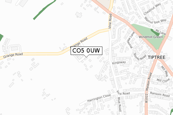CO5 0UW map - large scale - OS Open Zoomstack (Ordnance Survey) CO5 0UW map - large scale - OS Open Zoomstack (Ordnance Survey)