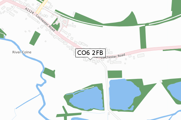 CO6 2FB map - large scale - OS Open Zoomstack (Ordnance Survey)