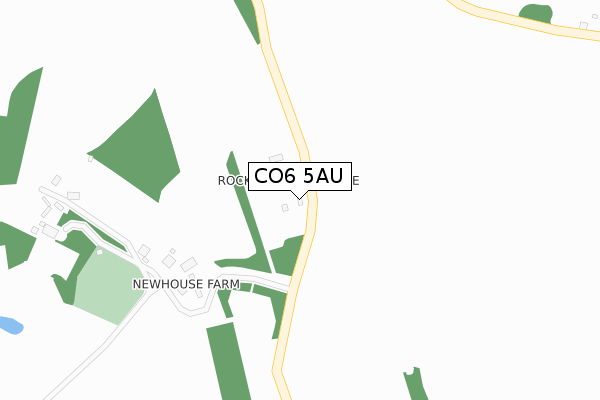 CO6 5AU map - large scale - OS Open Zoomstack (Ordnance Survey)