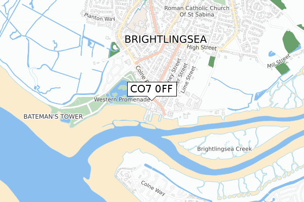 CO7 0FF map - small scale - OS Open Zoomstack (Ordnance Survey)