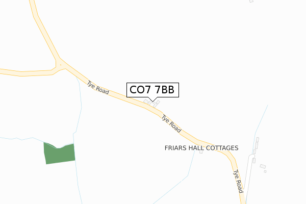 CO7 7BB map - large scale - OS Open Zoomstack (Ordnance Survey)