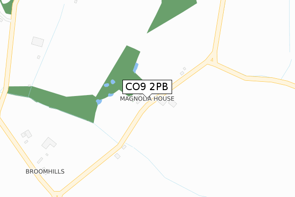 CO9 2PB map - large scale - OS Open Zoomstack (Ordnance Survey)