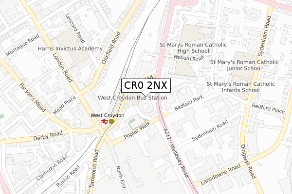 CR0 2NX map - large scale - OS Open Zoomstack (Ordnance Survey) CR0 2NX map - large scale - OS Open Zoomstack (Ordnance Survey)