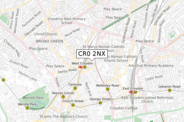 CR0 2NX map - small scale - OS Open Zoomstack (Ordnance Survey) CR0 2NX map - small scale - OS Open Zoomstack (Ordnance Survey)