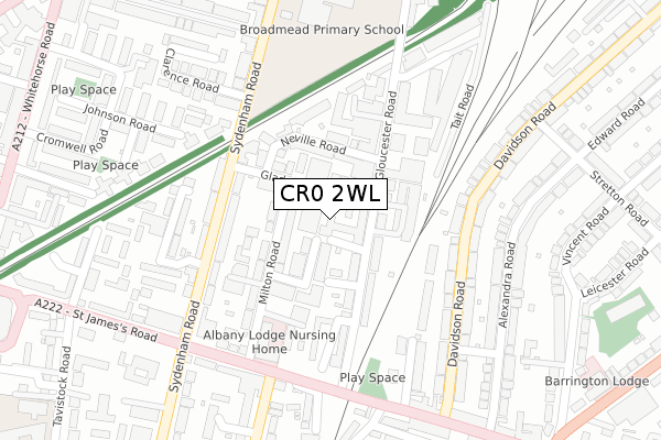 CR0 2WL map - large scale - OS Open Zoomstack (Ordnance Survey) CR0 2WL map - large scale - OS Open Zoomstack (Ordnance Survey)
