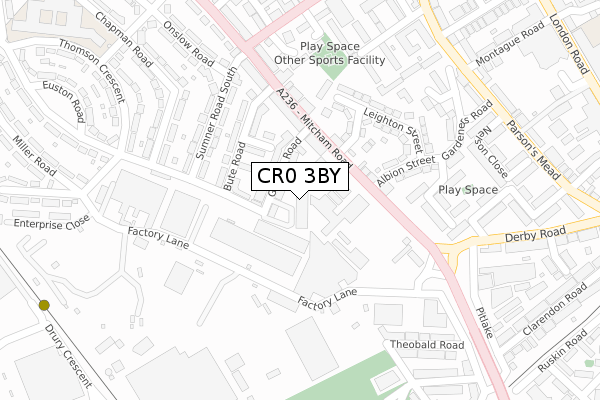 CR0 3BY map - large scale - OS Open Zoomstack (Ordnance Survey) CR0 3BY map - large scale - OS Open Zoomstack (Ordnance Survey)