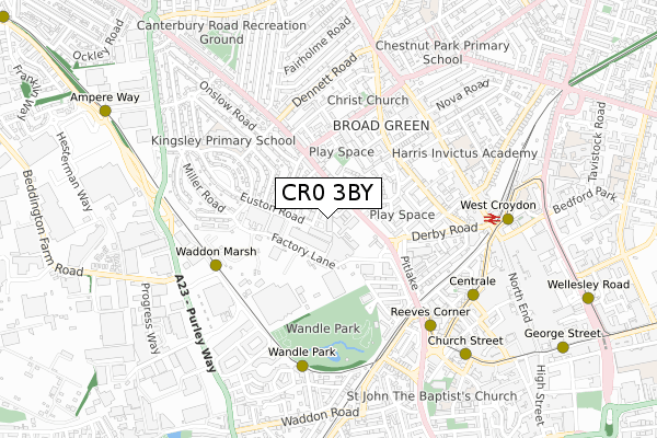 CR0 3BY map - small scale - OS Open Zoomstack (Ordnance Survey) CR0 3BY map - small scale - OS Open Zoomstack (Ordnance Survey)