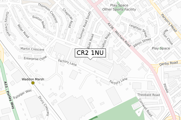 CR2 1NU map - large scale - OS Open Zoomstack (Ordnance Survey) CR2 1NU map - large scale - OS Open Zoomstack (Ordnance Survey)