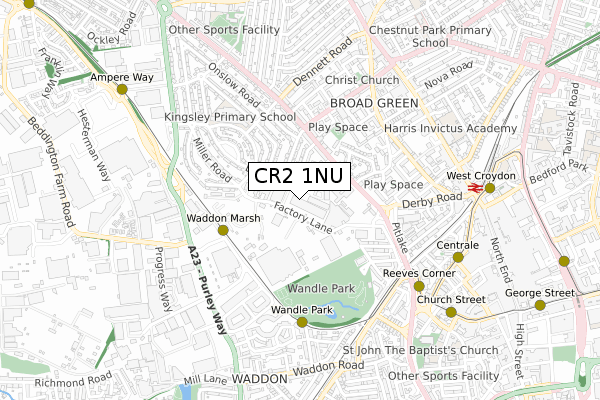 CR2 1NU map - small scale - OS Open Zoomstack (Ordnance Survey) CR2 1NU map - small scale - OS Open Zoomstack (Ordnance Survey)