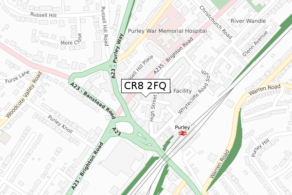 CR8 2FQ map - large scale - OS Open Zoomstack (Ordnance Survey) CR8 2FQ map - large scale - OS Open Zoomstack (Ordnance Survey)