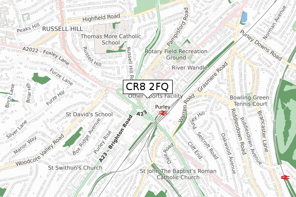 CR8 2FQ map - small scale - OS Open Zoomstack (Ordnance Survey) CR8 2FQ map - small scale - OS Open Zoomstack (Ordnance Survey)