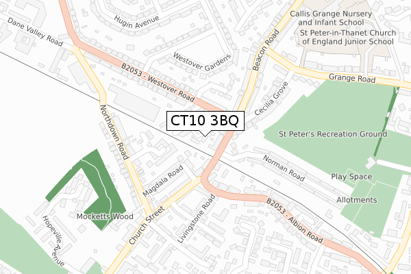 CT10 3BQ map - large scale - OS Open Zoomstack (Ordnance Survey) CT10 3BQ map - large scale - OS Open Zoomstack (Ordnance Survey)