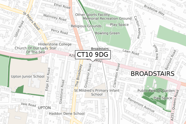 CT10 9DG map - large scale - OS Open Zoomstack (Ordnance Survey)