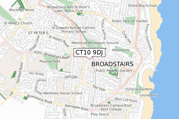CT10 9DJ map - small scale - OS Open Zoomstack (Ordnance Survey) CT10 9DJ map - small scale - OS Open Zoomstack (Ordnance Survey)