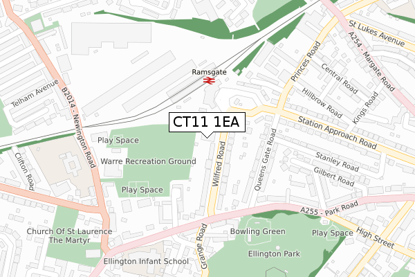 CT11 1EA map - large scale - OS Open Zoomstack (Ordnance Survey)