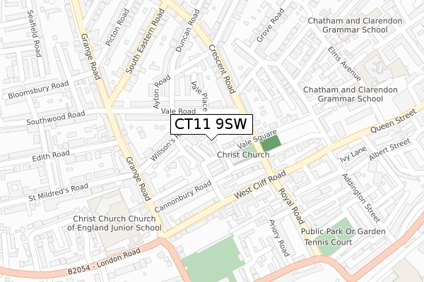 CT11 9SW map - large scale - OS Open Zoomstack (Ordnance Survey)