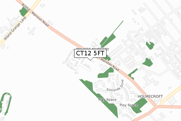 CT12 5FT map - large scale - OS Open Zoomstack (Ordnance Survey) CT12 5FT map - large scale - OS Open Zoomstack (Ordnance Survey)
