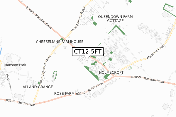 CT12 5FT map - small scale - OS Open Zoomstack (Ordnance Survey) CT12 5FT map - small scale - OS Open Zoomstack (Ordnance Survey)