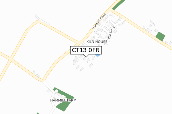 CT13 0FR map - large scale - OS Open Zoomstack (Ordnance Survey)