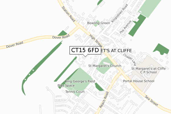 CT15 6FD map - large scale - OS Open Zoomstack (Ordnance Survey) CT15 6FD map - large scale - OS Open Zoomstack (Ordnance Survey)