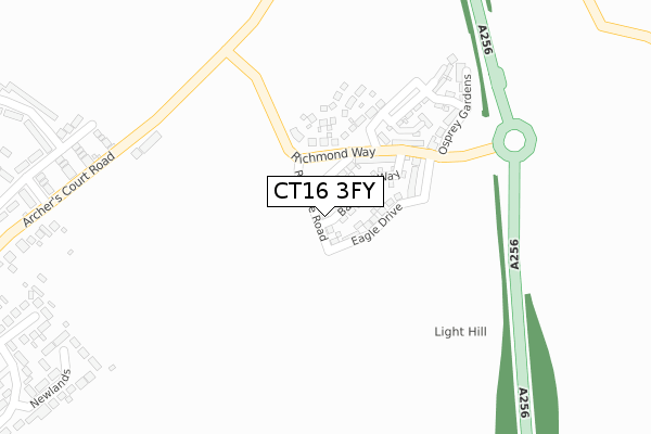 CT16 3FY map - large scale - OS Open Zoomstack (Ordnance Survey) CT16 3FY map - large scale - OS Open Zoomstack (Ordnance Survey)