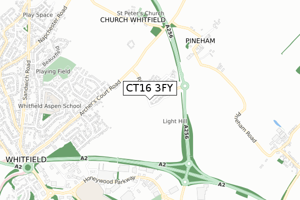CT16 3FY map - small scale - OS Open Zoomstack (Ordnance Survey) CT16 3FY map - small scale - OS Open Zoomstack (Ordnance Survey)
