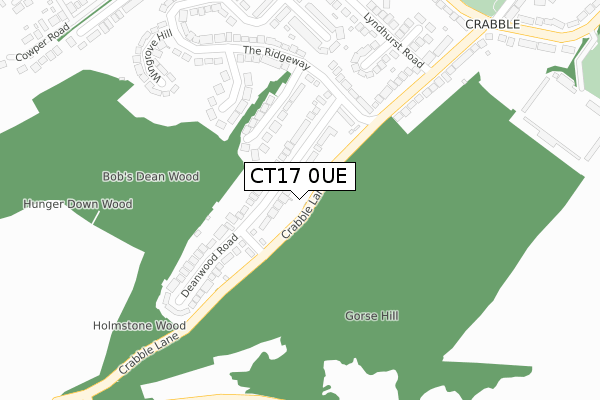 CT17 0UE map - large scale - OS Open Zoomstack (Ordnance Survey) CT17 0UE map - large scale - OS Open Zoomstack (Ordnance Survey)