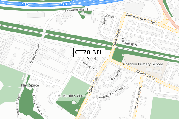 CT20 3FL map - large scale - OS Open Zoomstack (Ordnance Survey) CT20 3FL map - large scale - OS Open Zoomstack (Ordnance Survey)