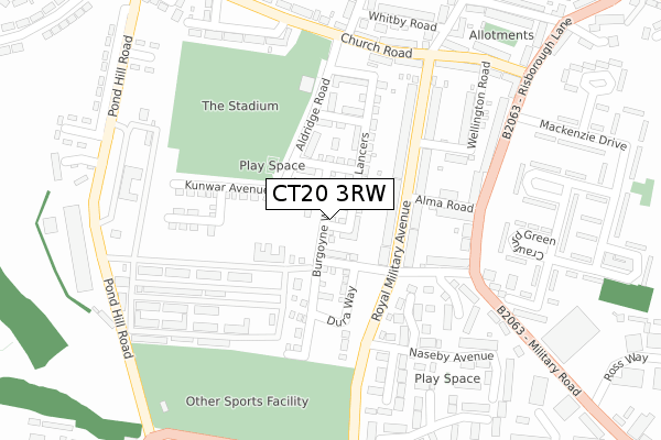 CT20 3RW map - large scale - OS Open Zoomstack (Ordnance Survey) CT20 3RW map - large scale - OS Open Zoomstack (Ordnance Survey)