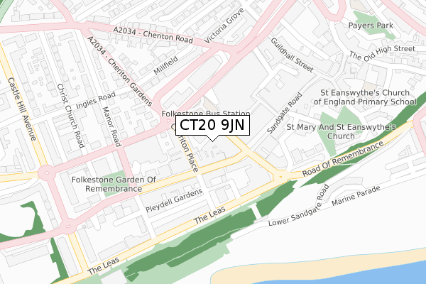 CT20 9JN map - large scale - OS Open Zoomstack (Ordnance Survey) CT20 9JN map - large scale - OS Open Zoomstack (Ordnance Survey)