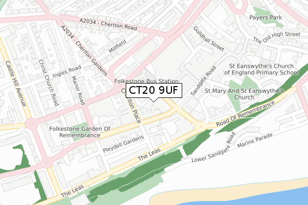 CT20 9UF map - large scale - OS Open Zoomstack (Ordnance Survey) CT20 9UF map - large scale - OS Open Zoomstack (Ordnance Survey)