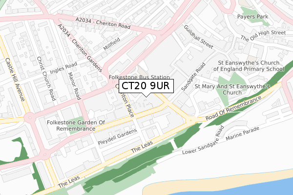 CT20 9UR map - large scale - OS Open Zoomstack (Ordnance Survey) CT20 9UR map - large scale - OS Open Zoomstack (Ordnance Survey)