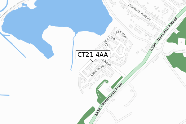 CT21 4AA map - large scale - OS Open Zoomstack (Ordnance Survey) CT21 4AA map - large scale - OS Open Zoomstack (Ordnance Survey)