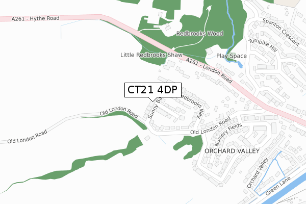 CT21 4DP map - large scale - OS Open Zoomstack (Ordnance Survey)