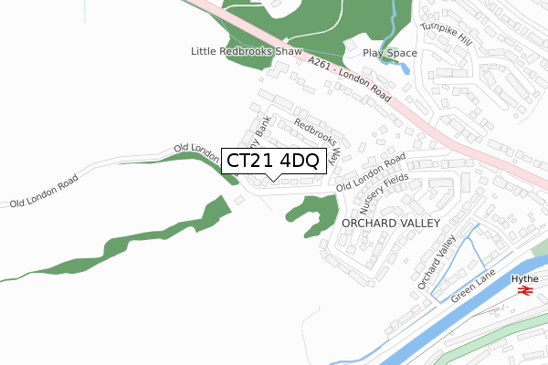 CT21 4DQ map - large scale - OS Open Zoomstack (Ordnance Survey)
