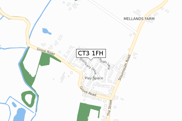 CT3 1FH map - large scale - OS Open Zoomstack (Ordnance Survey) CT3 1FH map - large scale - OS Open Zoomstack (Ordnance Survey)
