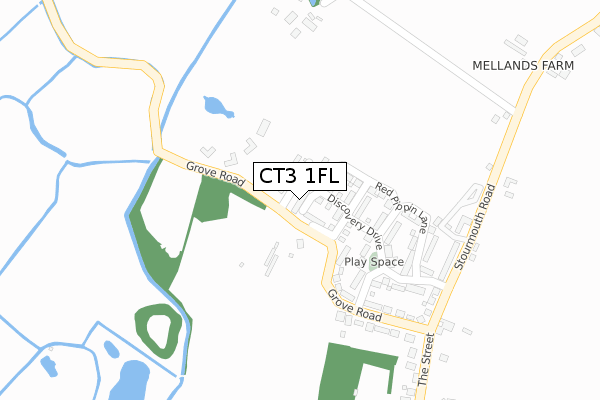 CT3 1FL map - large scale - OS Open Zoomstack (Ordnance Survey) CT3 1FL map - large scale - OS Open Zoomstack (Ordnance Survey)