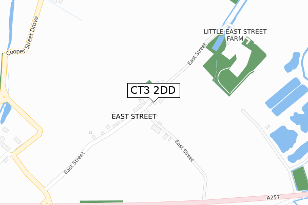 CT3 2DD map - large scale - OS Open Zoomstack (Ordnance Survey)