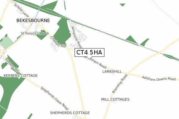 CT4 5HA map - small scale - OS Open Zoomstack (Ordnance Survey) CT4 5HA map - small scale - OS Open Zoomstack (Ordnance Survey)