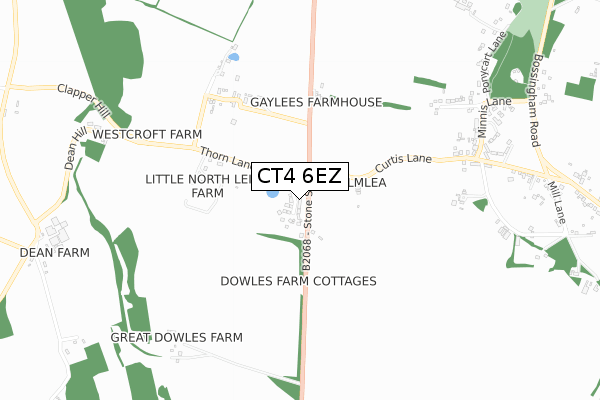 CT4 6EZ map - small scale - OS Open Zoomstack (Ordnance Survey) CT4 6EZ map - small scale - OS Open Zoomstack (Ordnance Survey)