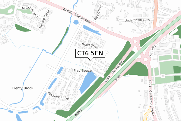 CT6 5EN map - large scale - OS Open Zoomstack (Ordnance Survey)