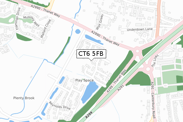 CT6 5FB map - large scale - OS Open Zoomstack (Ordnance Survey)