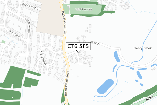 CT6 5FS map - large scale - OS Open Zoomstack (Ordnance Survey)