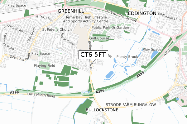 CT6 5FT map - small scale - OS Open Zoomstack (Ordnance Survey) CT6 5FT map - small scale - OS Open Zoomstack (Ordnance Survey)
