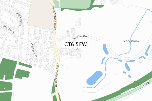 CT6 5FW map - large scale - OS Open Zoomstack (Ordnance Survey)