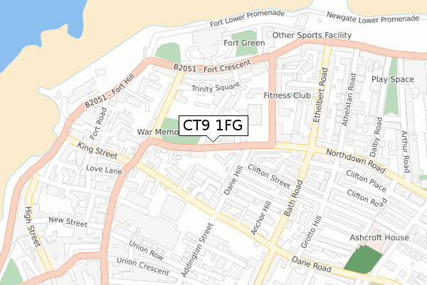 CT9 1FG map - large scale - OS Open Zoomstack (Ordnance Survey) CT9 1FG map - large scale - OS Open Zoomstack (Ordnance Survey)